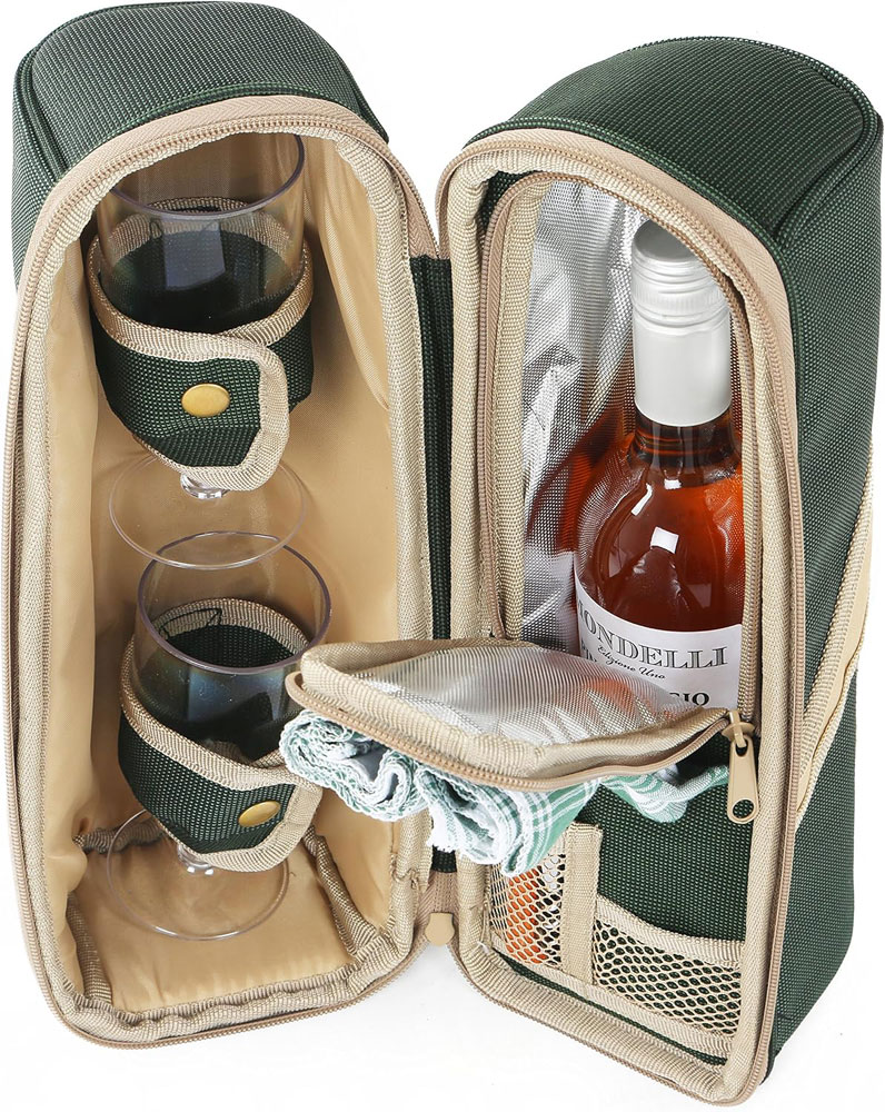 Greenfield Collection 2 Person Deluxe Insulated Wine Cooler Bag