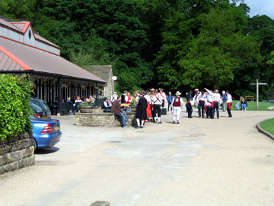 Morris dancers outside the Cavendish Pavillion