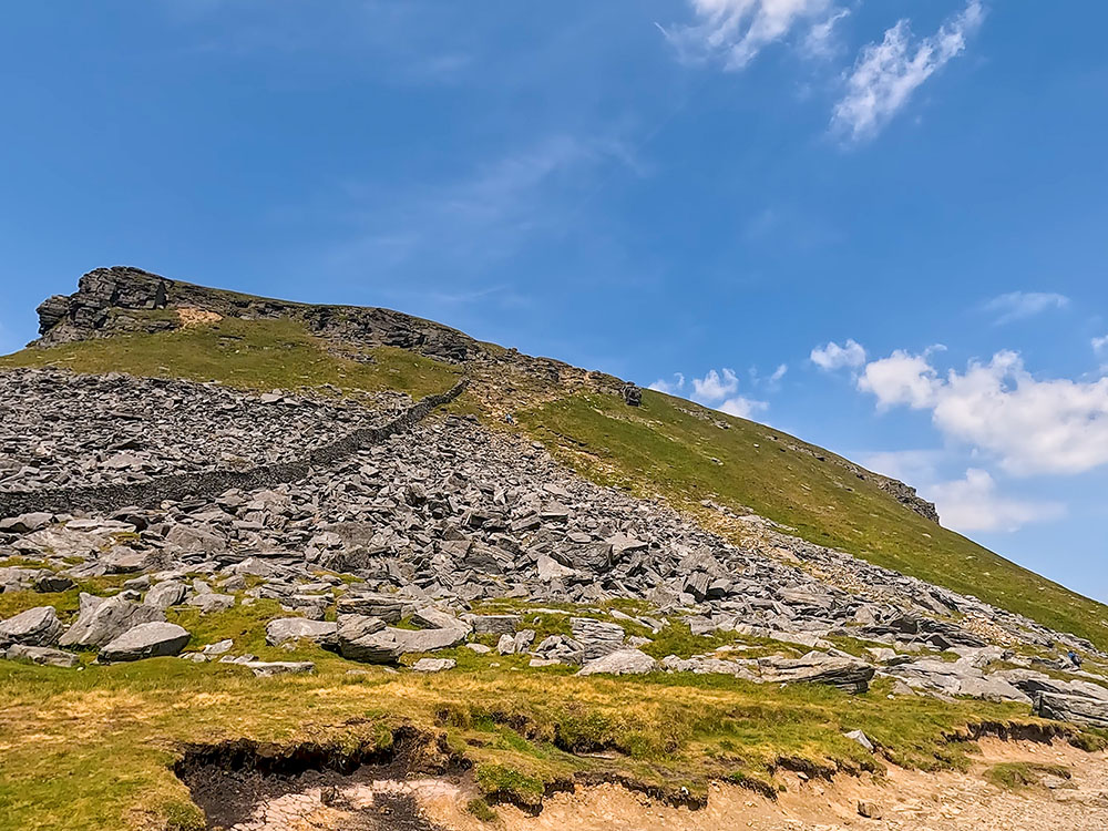 Second steep set of steps up tp Pen-y-ghent summit